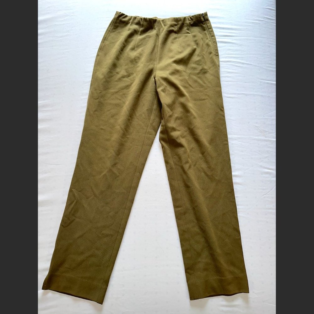 Sigrid Olsen Women's Pants Size 2P Pull-On Soft Peat Moss Green